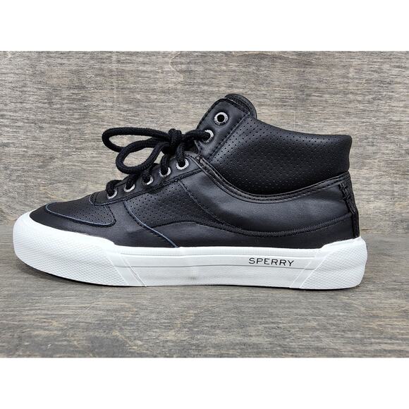 Sperry Soletide Mid Seacycled Black Sneakers Size 8 Womens - Picture 4 of 10